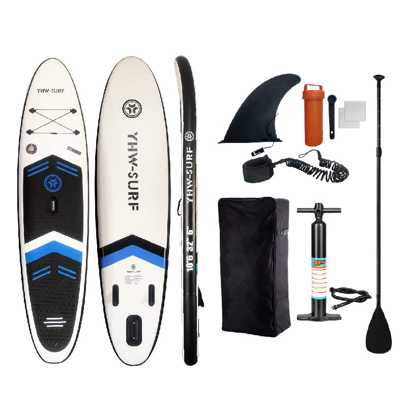 10'6" Inflatable Stand Up Paddle Board Kit（White）